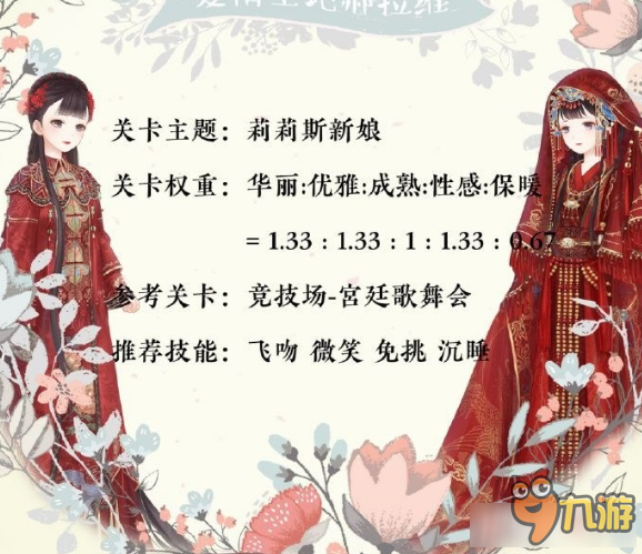 《奇迹暖暖》莉莉丝新娘高分搭配推荐：重温浪漫回忆