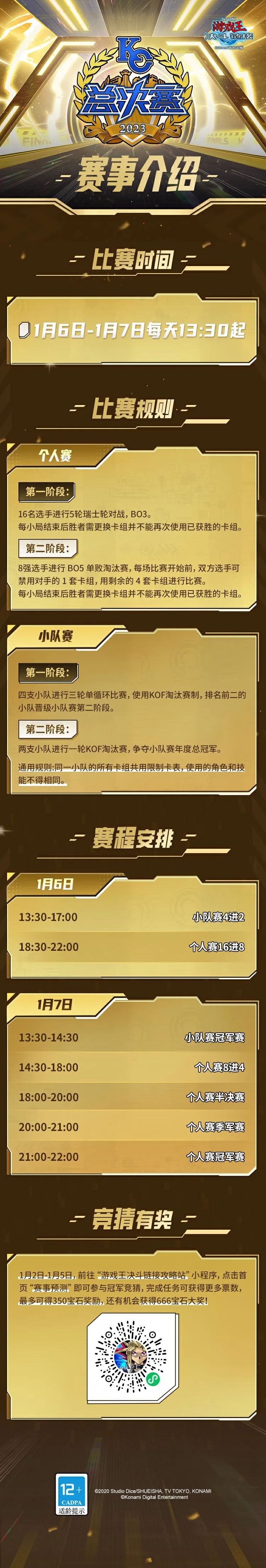 2023年KC杯总决赛：游戏王决斗链接比赛时间公布